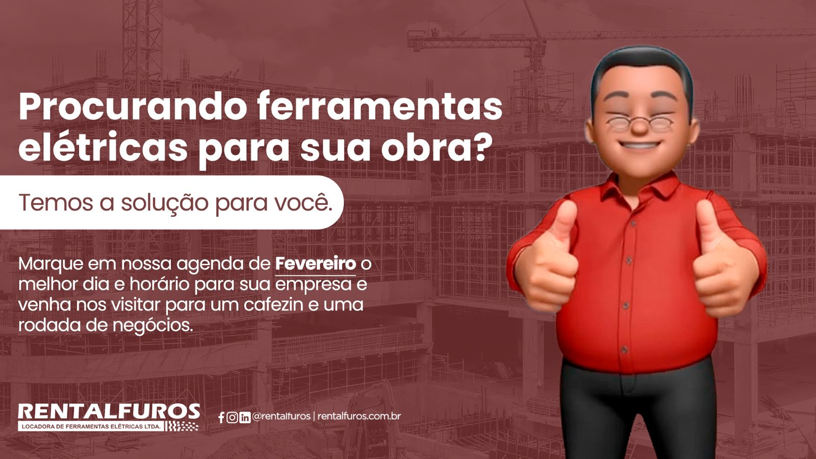 Marque em nossa agenda, clicando aqui linkr.bio/rentalfuros - Lorem ipsum dolor sit amet, consectetur adipisicing elit, sed do eiusmod tempor in...Saiba mais.